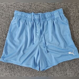 Puma Womens Team Goal Light Blue Soccer Shorts, MED